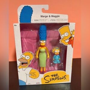 Brand New Jakks Pacific The Simpsons Marge & Maggie Action Figures